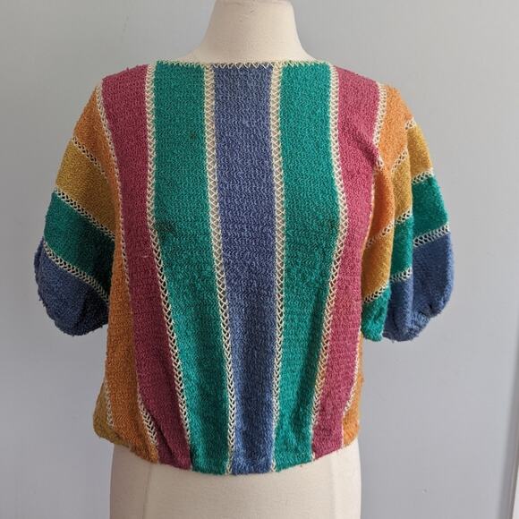 Womens Vintage Rainbow Sweater Bonnie And Bill Approx Medium - Picture 1 of 6